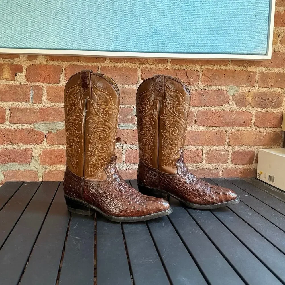 Mexican Exotic Alligator Men's Cowboy Boots